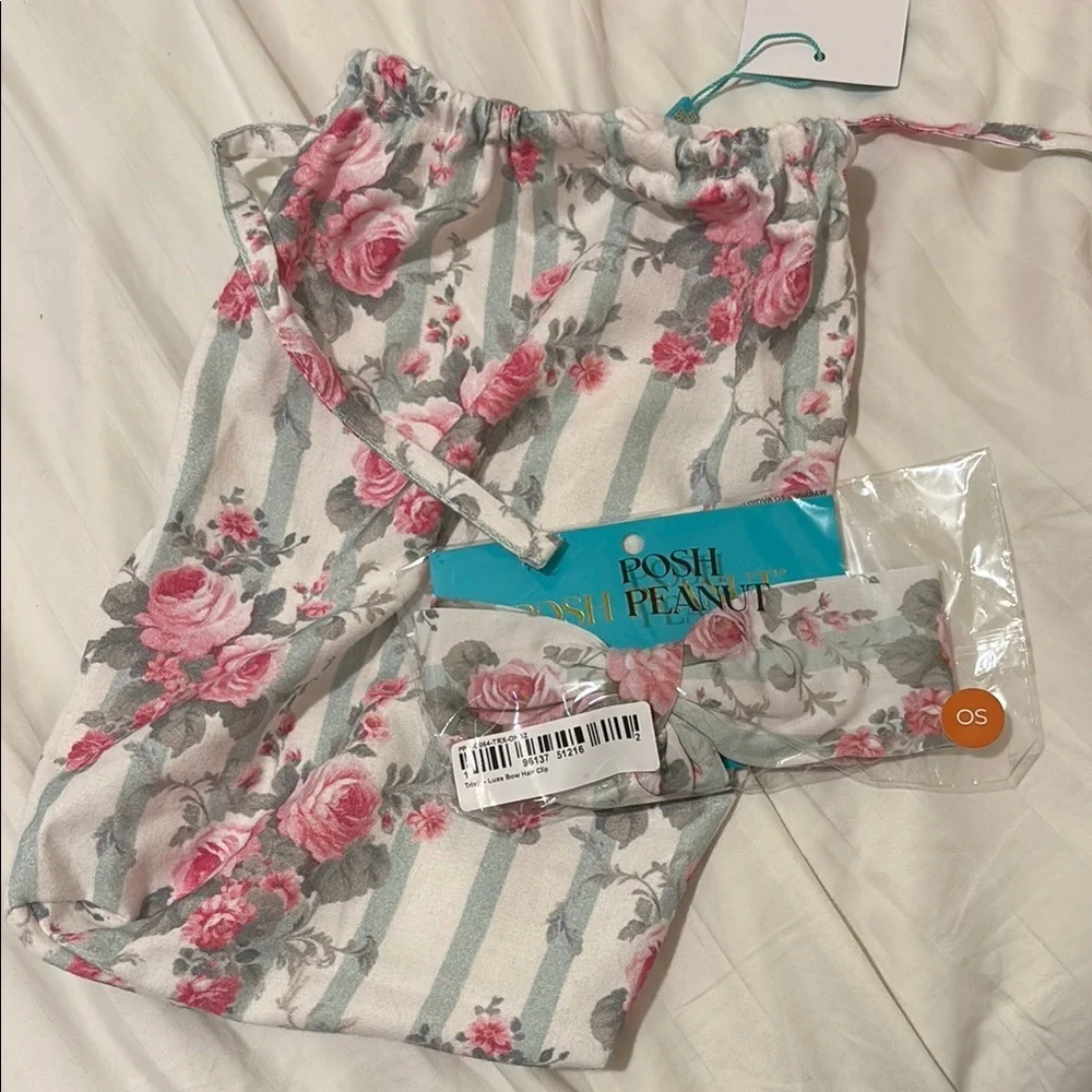 Posh Peanut Trixie Luxe Floral Bow Hair Clip
